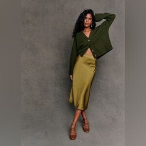 Sézane Sandy Skirt, Olive Green